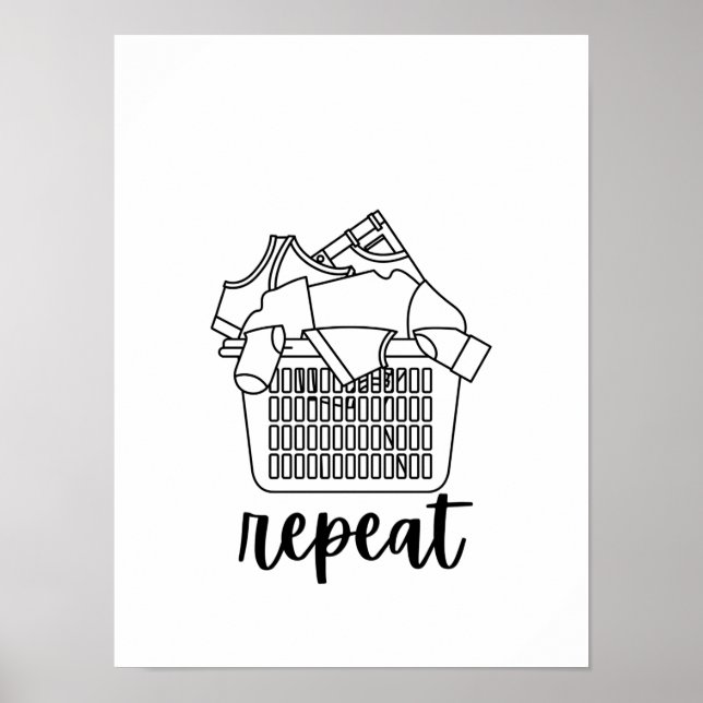 Wash dry fold repeat posters  (Devant)