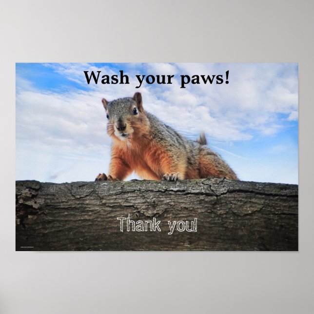 Wash Your Paws Poster (Devant)