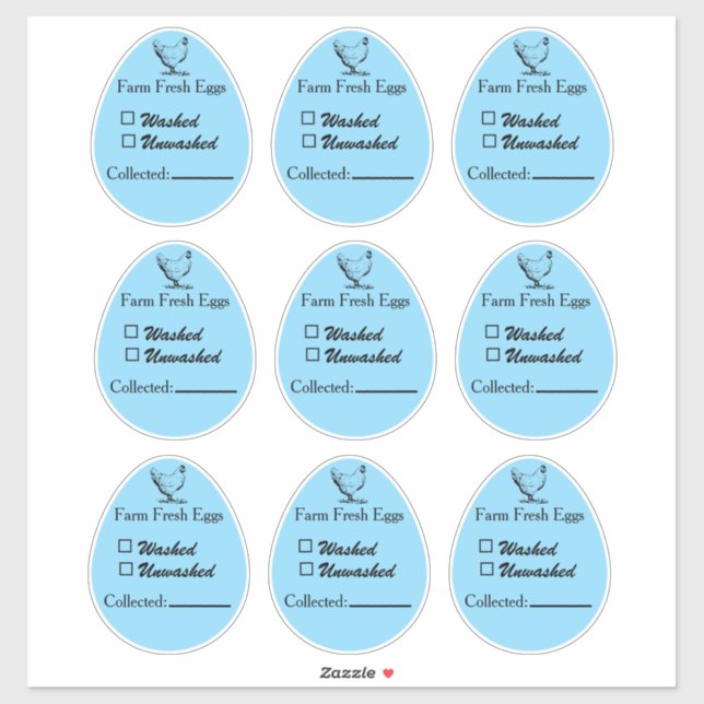 Washed or Unwashed Egg Sticker Collected Date (Feuille)