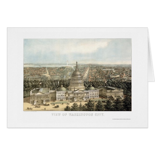 Washington, carte panoramique de C.C - 1857 (Devant horizontal)