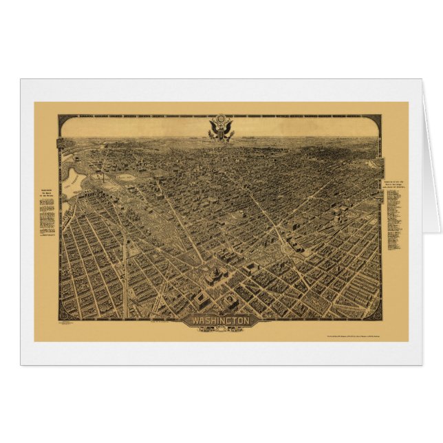 Washington, carte panoramique de C.C - 1922 (Devant horizontal)