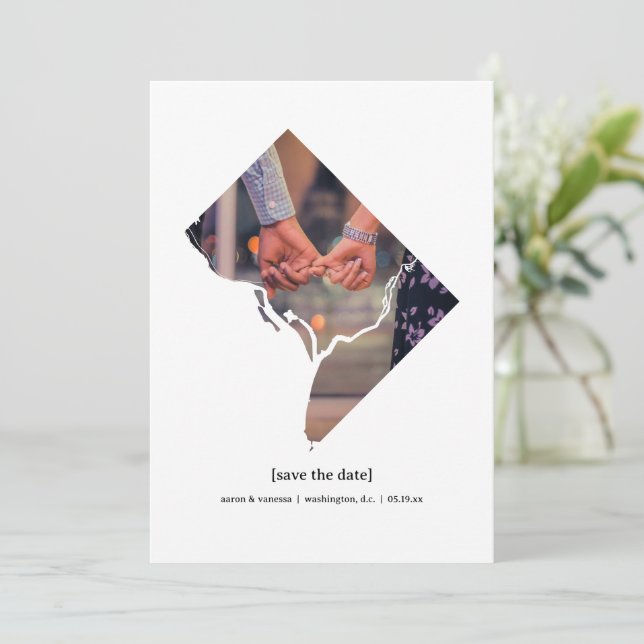 Washington, D.C. Enregistrer le Carte photo de dat (Debout devant)