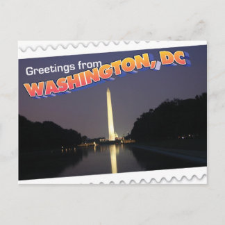 Washington, DC carte postale Washington Monument