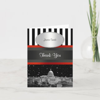 Washington DC Skyline Blk Wht Stripe P Merci