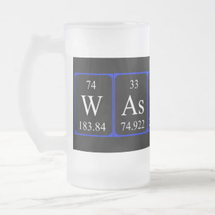 Wassue mot de table périodique gelé mug
