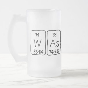 Wassue mot de table périodique gelé mug
