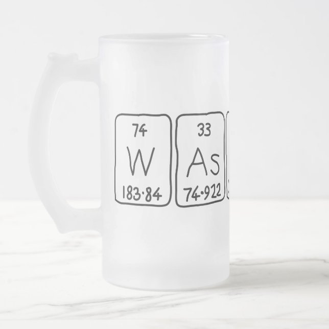 Wassue mot de table périodique gelé mug (Gauche)