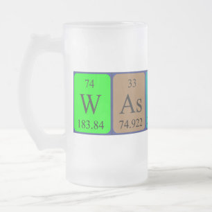 Wassue mot de table périodique gelé mug