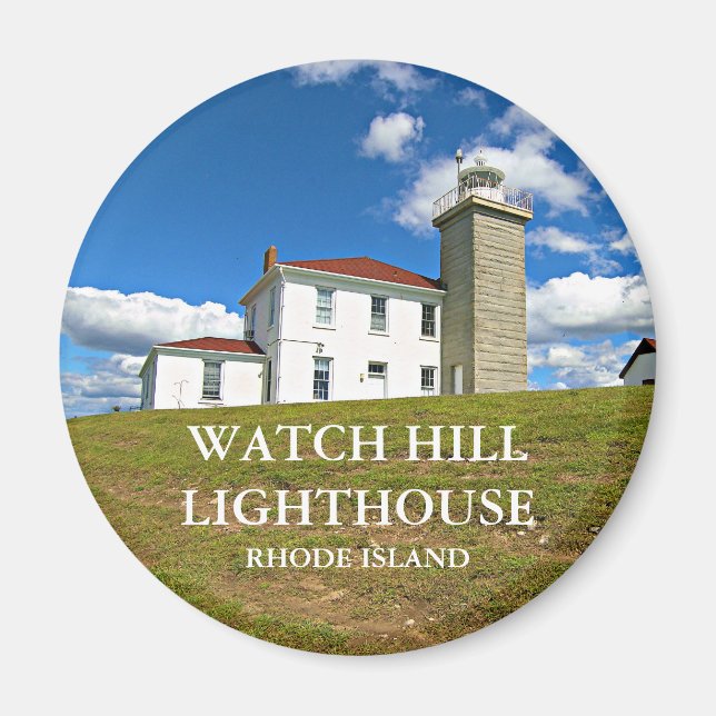 Watch Hill Lighthouse, Rhode Island Round Magnet (Devant)