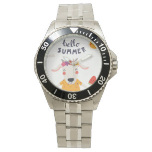 Watch montre Hello summer bracelet inoxydable