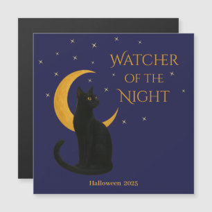Watcher of the Night - Halloween Black Cat aimant