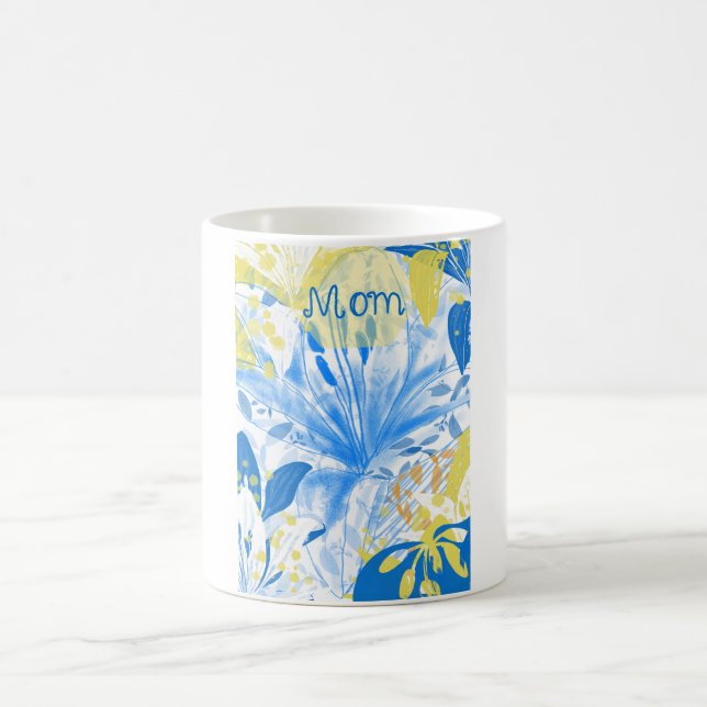 Watecolor Maman Mug Bleu Blanc (Centre)