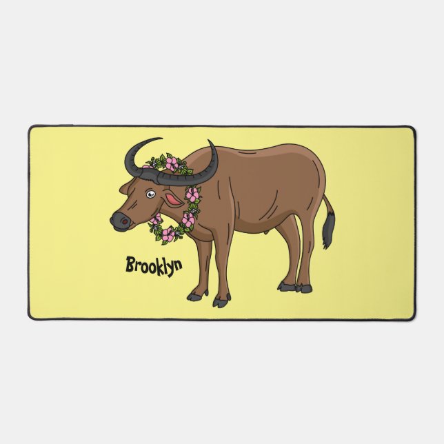 Water buffalo with flowers (Recto)
