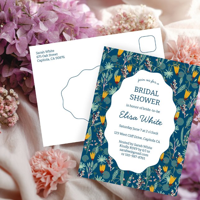 Water Garden Floral Bridal ShowerCUSTOM Invitation (Water Garden Floral Bridal Shower CUSTOM Invitation Postcard
)