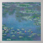 Water Lilies, 1906 par Claude Monet - Poster<br><div class="desc">Claude Monet était obsédé par Water Lilies,  qu'il peignit plus de 250 fois pendant les dernières 30 années de sa vie. Cette version est dans l'Art Institute de Chicago.</div>