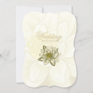 Water Lily Gold Cream Faire-part de mariage