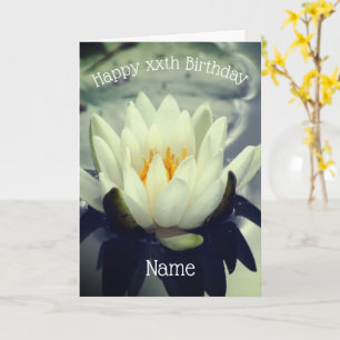 Water Lily Lotus Flower Carte d'anniversaire perso