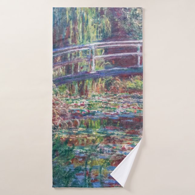 Water Lily Pond (Harmonie Rose), Monet (Serviette de bain)