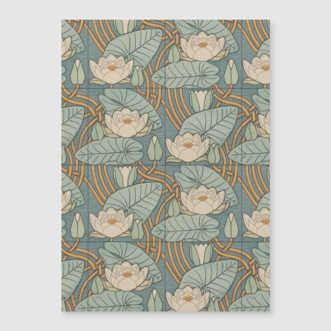 Water Lys Lily Art Nouveau Nature (Devant)