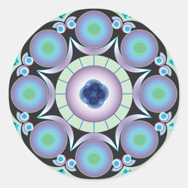 Water Mandala - Stickers (Devant)