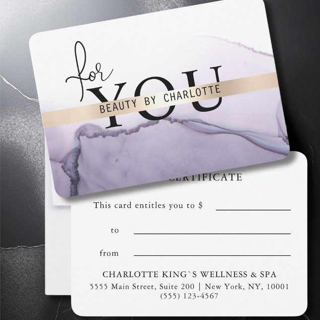 WATERCOLOR (Elegant Watercolor Gift Certificate | Modern Pink)