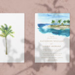 watercolor beach destination wedding invitation<br><div class="desc">Our "watercolor summer wedding" collection features watercolor summer landscape paired with elegant script for the destination wedding of your dreams. Check our store for more items from this collection.</div>