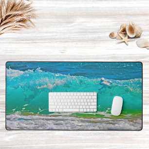 Watercolor Beach Waves Blue Summer Design