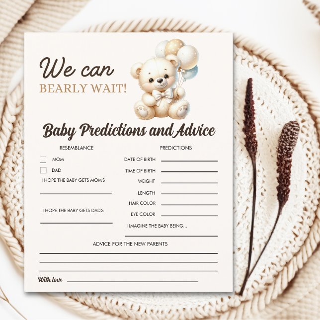 Watercolor Bear for Baby shower boy (Créateur téléchargé)