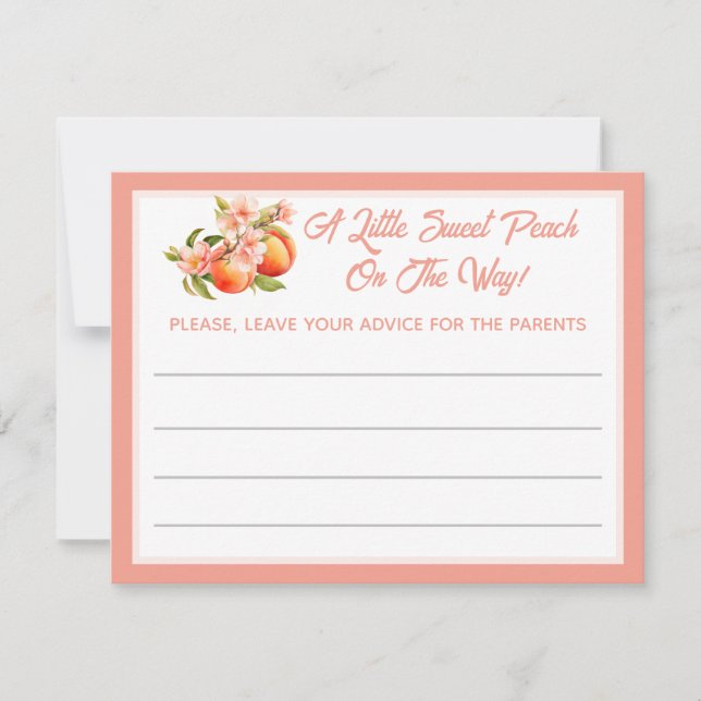 Watercolor Botanical Peach Parent Advice (Devant)