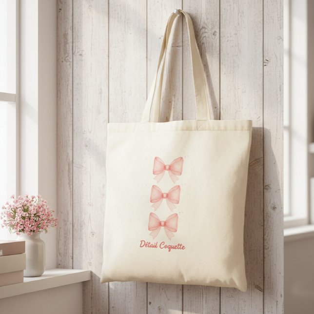 Watercolor Bows Tote Bag (Créateur téléchargé)