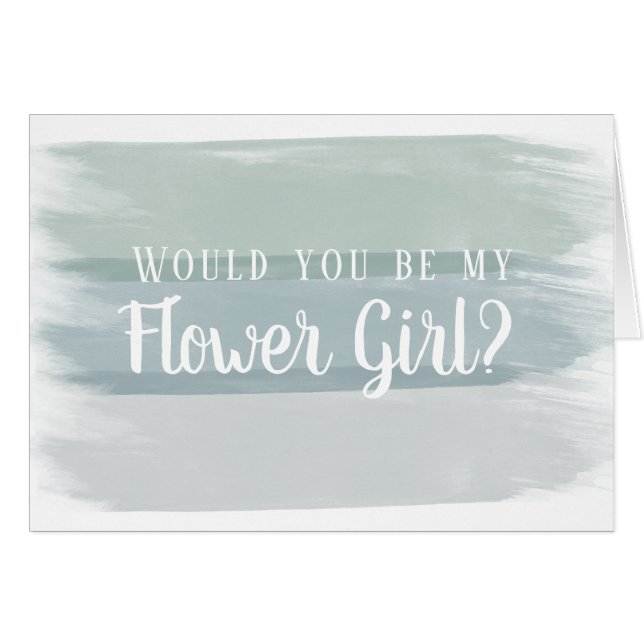 Watercolor Brush Stroke Flower Girl Proposal (Devant Horizontal)