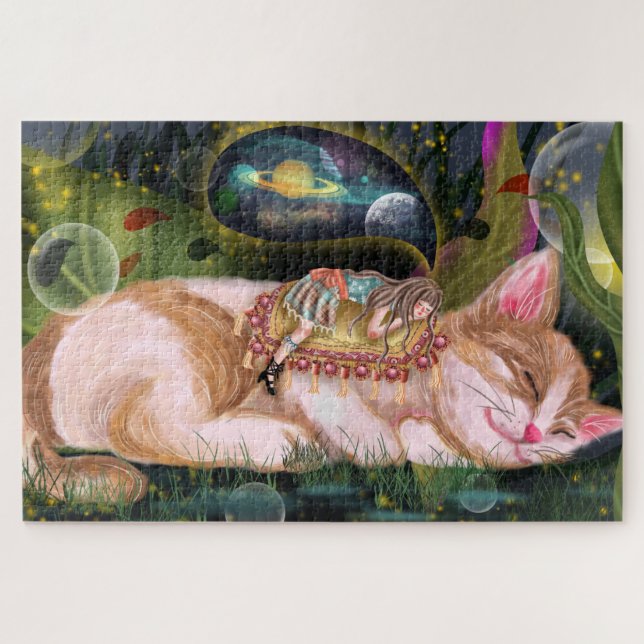 Watercolor Cat Jigsaw Puzzle (Horizontal)