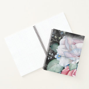 Watercolor Chalkboard Roses Journal des puces