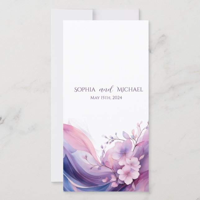 Watercolor Cherry Blossoms- Programme de mariage- (Devant)