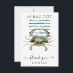 WATERCOLOR CRAB, VILLE DE PLAGE, OCÉAN CITY MERCI<br><div class="desc">Avez-vous une maison de plage ? Peut-être même un AIRBNB sur le rivage ? Cette belle aquarelle d'un CRAB et le nom de votre location Merci note.</div>