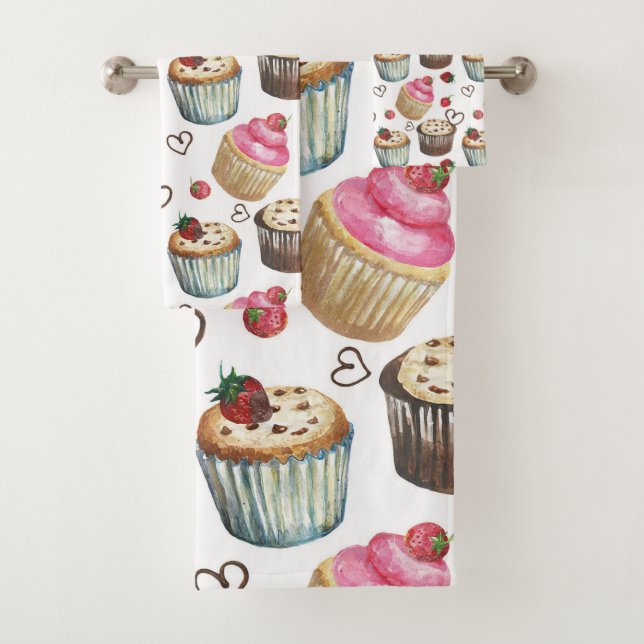 Watercolor cupcakes (En situation)