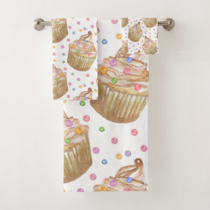 Watercolor cupcakes