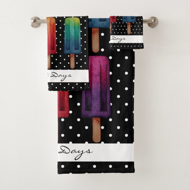 Watercolor Cute Popsicle Glaces Creams (En situation)