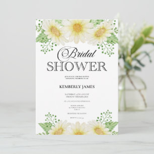 Watercolor Daisy Invitation de douche nuptiale