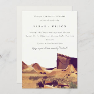 Watercolor Desert Paysage Couples Invitation de do