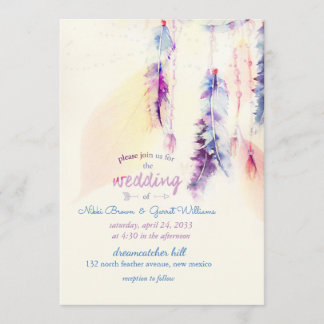 Watercolor Dreamcatcher Boho Faire-part de mariage