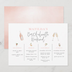 Watercolor drinks bachelorette weekend itinerary