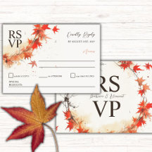 Watercolor Fall Wire classique RSVP