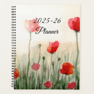 Watercolor field of poppies