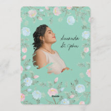 Watercolor Floral Baby Shower Invitation