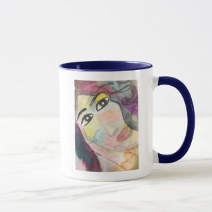 WATERCOLOR FOROGH FAROKHZAD MUG POÉSIE IRAN