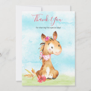 Watercolor Girl Horse Farm Merci