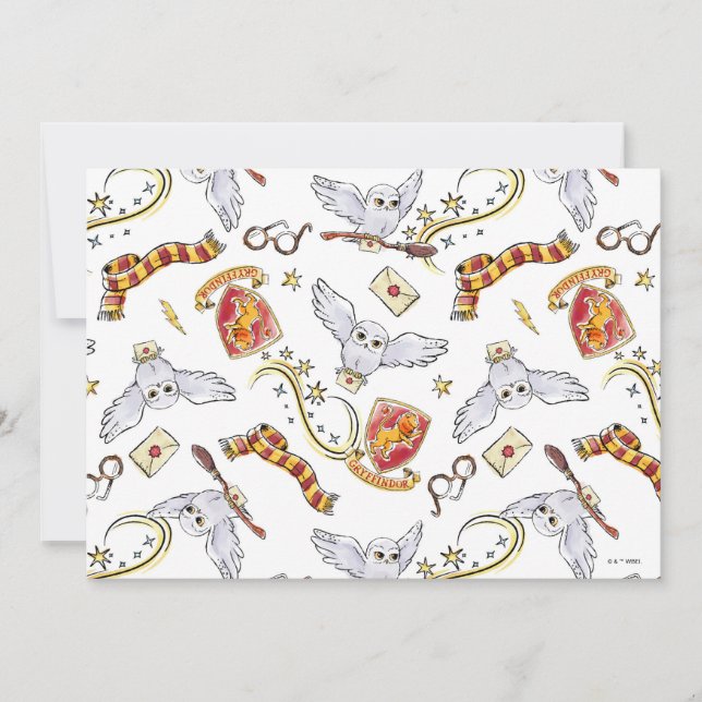Watercolor GRYFFINDOR™ Hedwig Pattern (Devant)