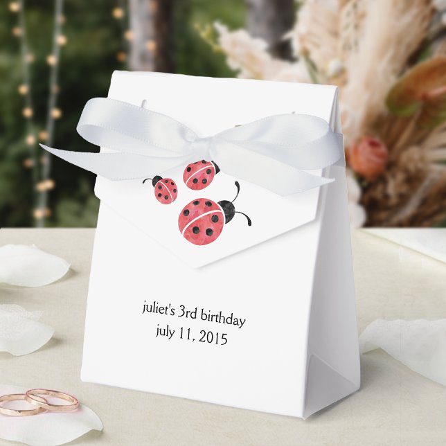Watercolor Ladybug Ballotins de fête d'anniversair (Créateur téléchargé)