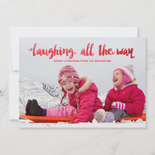 Watercolor Laughing All Way Carte photo